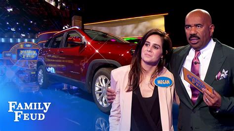 megan conte family feud|The Conte family wins the car! 